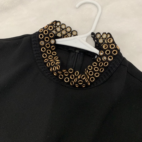 Ina Dress with Gold Grommet Collar - Picture 2 of 3